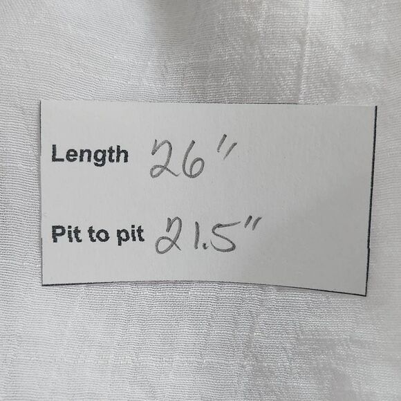 Unique Spectrum White Sheer Blouse with Lace Sleeves NWT Size 1X White Top - Picture 10 of 10